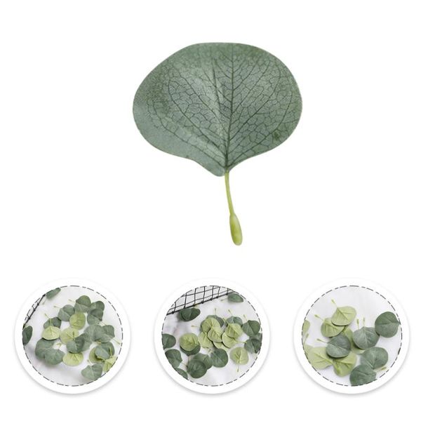 

100pcs simulation eucalyptus leaves artificial green leaves wreath