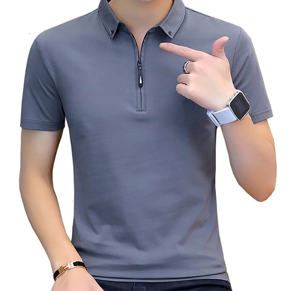 

men's polos summer men polo shirts solid mens cotton shirt turn-down collar tees abz681 ur9p, White;black