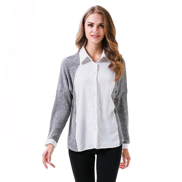 

your spring clothing knitted or crocheted sleeves women's blouses women th1165 h59z, White