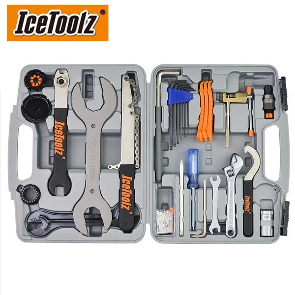 

tools icetoolz 46 pcs bike multifunction repairl box set cycling cr-mo cnc engineered parts mtb off-road equipments
