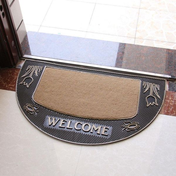 

carpets european-style rubber doormats semicircular entrances non-slip dust floor rug kitchen bathroom entrance carpet