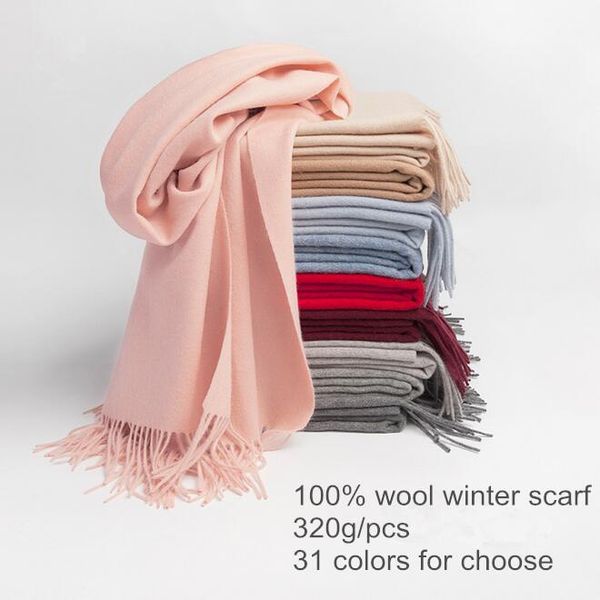 

scarves naizaiga 100% wool solid 2021 winter fashion warm scarf 31 color for choose thicken shawl ,qyr111, Blue;gray