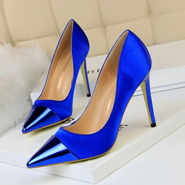 

dress shoes patent leather thin heels office arrival women pumps fashion high women's pointed toe shallow, Black