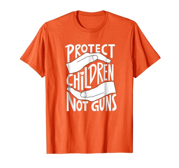 

protect children not guns orange shirt, White;black