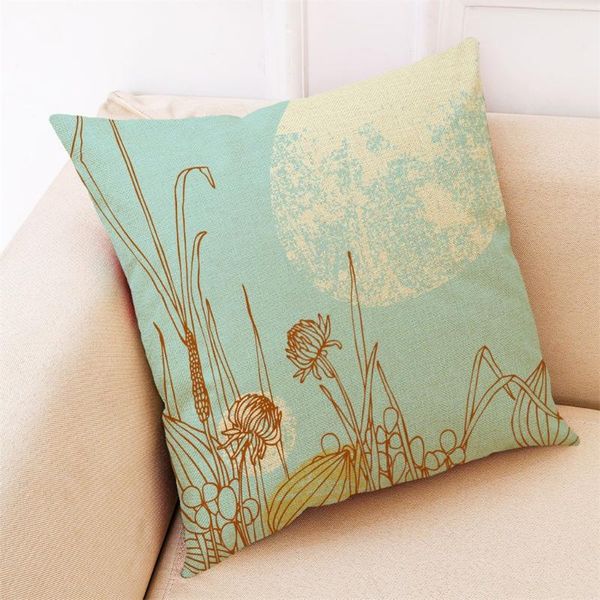 

art fresh pillowcases home decoration creative cushion cover flower grass pillowcase plants linen blend throw pillow covers pillow case