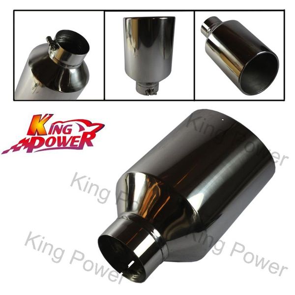 

manifold & parts kp- - stainless steel rolled end angle cut exhaust tip 4" inlet 8" outlet 15" long s/s