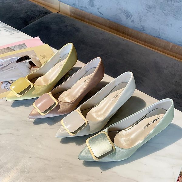 

dress shoes spring autumn fashion women's single solid color light mouth low heel elegant daily professional u22-64, Black