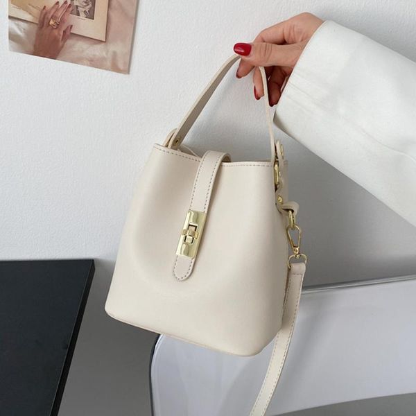 Abendtaschen Mode Kleine Eimer Tasche Damen Beige Gelb Schulter Lässig Messenger Mini Handtasche Einfarbig Handy Party