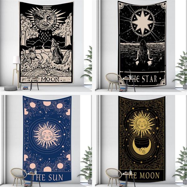 

tapestries moon tapestry wall mounted bohemian gypsy tapiz witchcraft boho decoration home room decor aesthetic