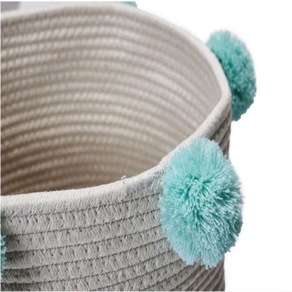 

storage bags creative cotton rope basket for household toys dirty cothes children