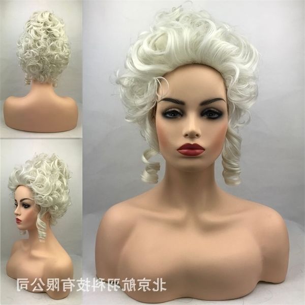 

wig black silver grey, without bangs ancient noble royal court headwear chemical fiber high temperature silk