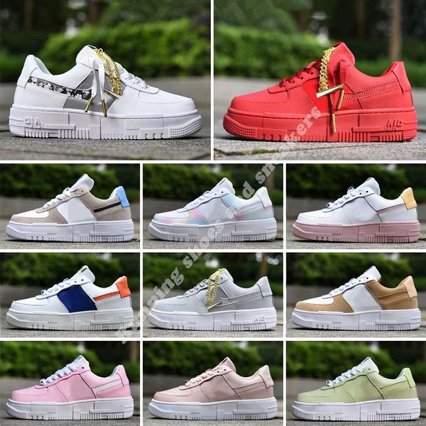 

original men's and women's low 1 pixel gold chain mens running shoes toon squad velcro patches sketch pack zag platform sticker ro, Black