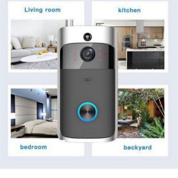 

doorbells eshowee wireless doorbell camera waterproof wifi security cam with two-way talk pir motion detection night vision