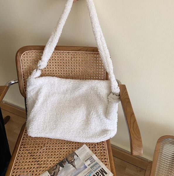 

5pcs stuff sacks women plush large capacity sport zipper shoulder bag