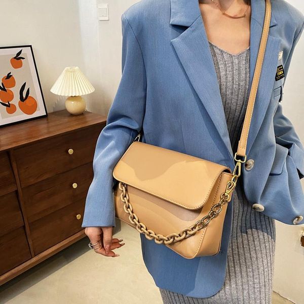 

shoulder bags retro solid color no pattern ladies messenger bag harajuku pu leather street casual zipper bolso mujer
