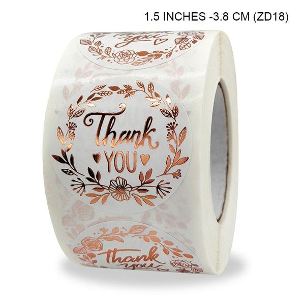 

gift wrap 500 sheets/roll round thank you labels packaging sticker for candy bag box packing christmas party wedding lc