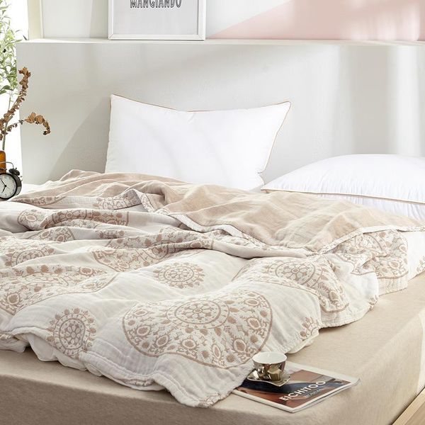 

autumn and winter models of pure cotton four-layer gauze towel quilt, blanket, comfortable and soft air-conditioning quilt,