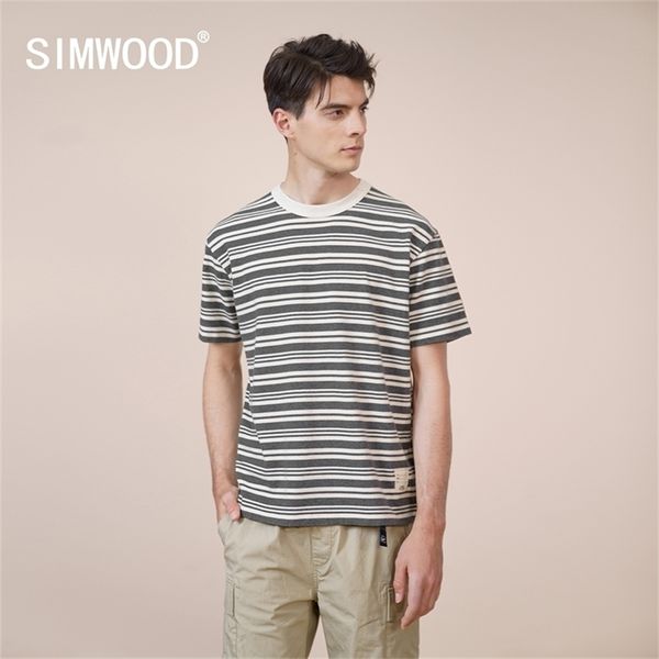 

summer 100% cotton striped t-shirt men women casual breton oversize tshirt sk170455 210714, White;black
