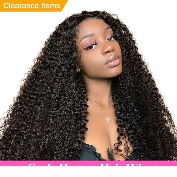 

kinky curly wigs for women lace frontal curly lace closure wig 180% density curly lace front human hair wigs, Black;brown