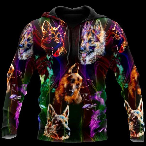 

men's hoodies & sweatshirts animal dog autumn 3d print art graphic hoodie retro harajuku spring oversized streetwear swea, Black