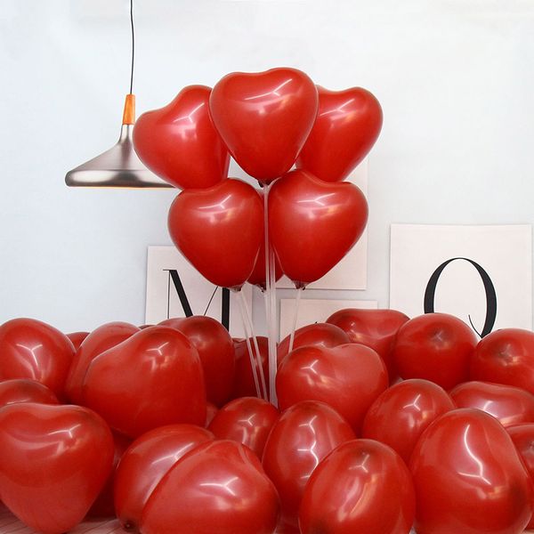 

single layer thick red pomegranate balloon, heart-shaped balloon, wedding pomegranate red heart-shaped balloon 2.2 grams