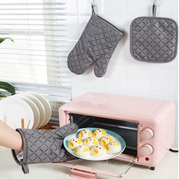 

2-piece silicone heat-insulating gloves for microwave oven non-slip for cooking baking grilling