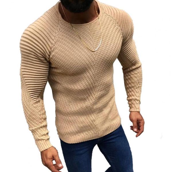 

men's sweaters knitwear casual men sweater solid color round neck slim man pullover knitted 2021 autumn winter jumper top, White;black