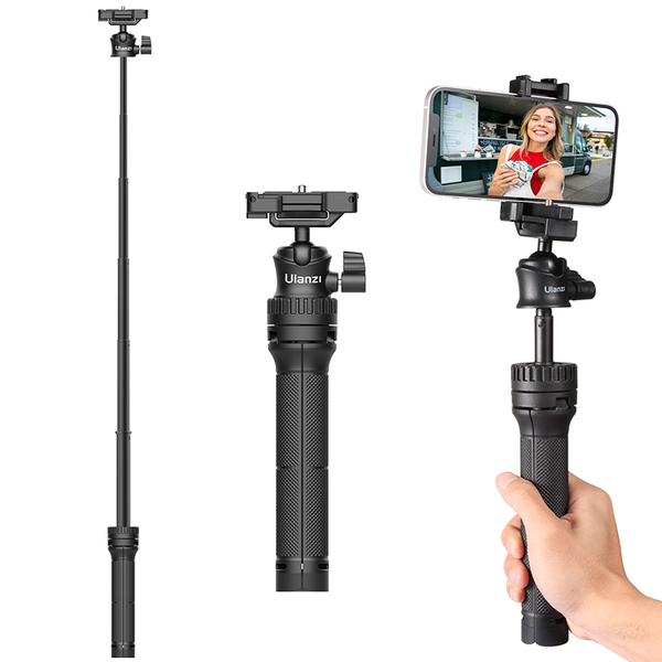 

ulanzi mt-34 81.5cm extendable tripod for dslr smartphone 360Â° ballhead 1/4'' phone holder 2 in 1 tripod monopod selfie stick