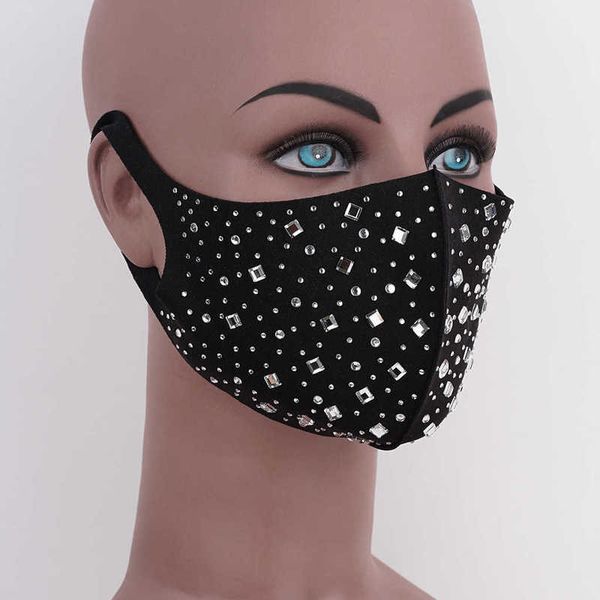 

flash water diamond star breathable fashion talent nightclub party with diamond mask