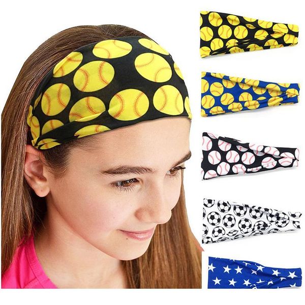 

1pcs women sport headband elastic cotton head bandage ball printed hair bands yoga running headbands soft wide jllgdi