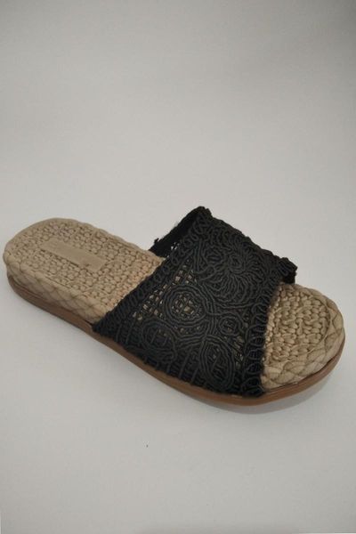 

slippers black knitwear