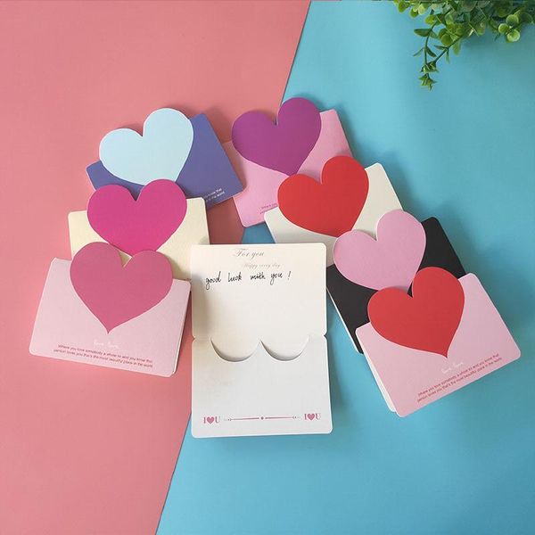 

greeting cards 10pcs/bag love heart shape card valentine's day gift wedding invitations romantic christmas thank you