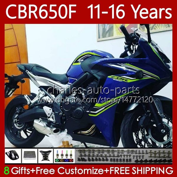 Corpo da motocicleta para HONDA CBR-650 CBR Azul Verde 650 CBR650 F 2011-2016 Bodywork 73No.26 CBR-650F CBR650F 11 12 13 14 15 16 CBR 650F 2011 2013 2016 Fairings
