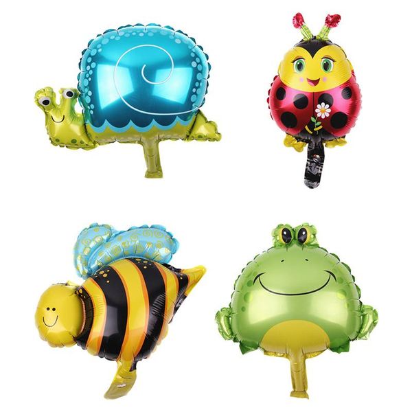 

party decoration 5/10pcs mini insect bee balloon foil animal balloons boy girl birthday decorations supplies baby shower kids toys globos