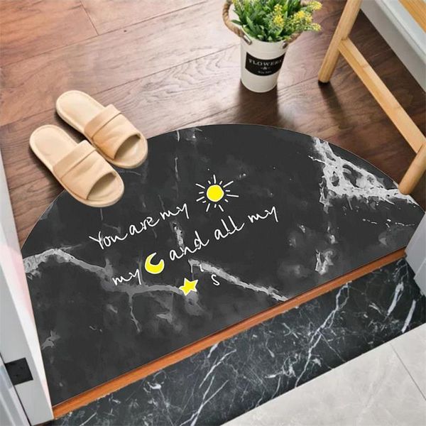 

carpets 1 pcs cartoon anti-slip doormat semicircle vacuuming kitchen bedroom bath floor mats living room porch home entrance rug