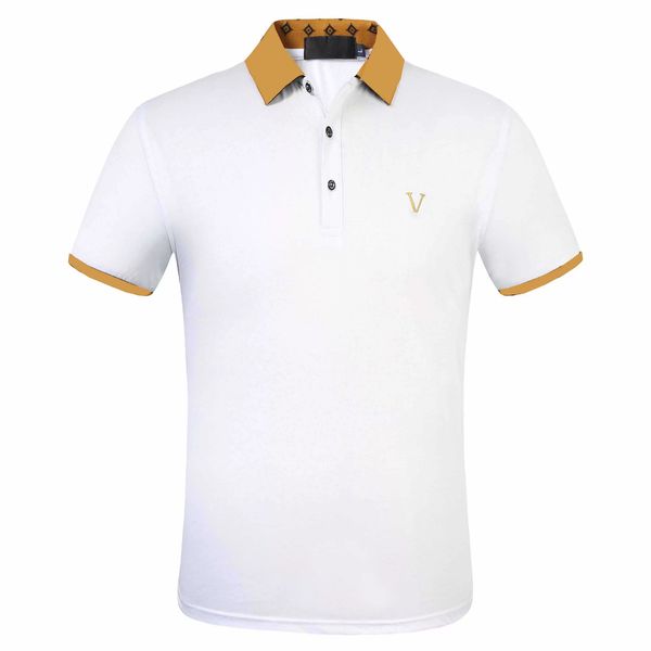 

2022 luxury europe paris patchwork men tshirt fashion mens designer t shirt casual men clothes medusa cotton tee luxury polo, White;black