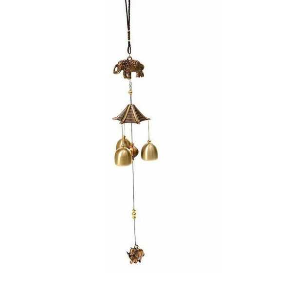 

decorative objects & figurines antique wind bell pendant chime copper yard garden metal chimes chinese oriental lucky decor ornament outdoo
