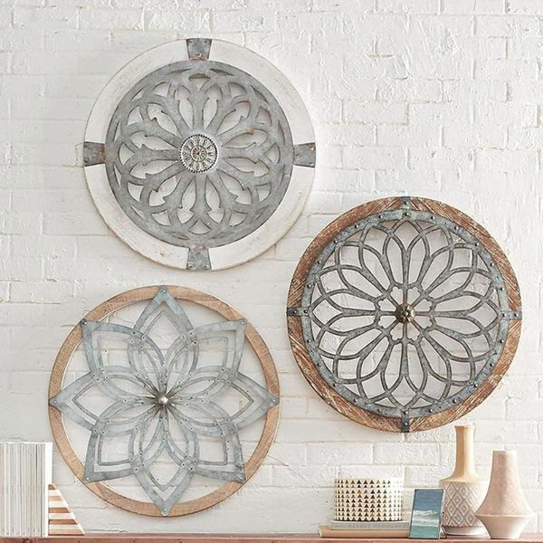 

decorative objects & figurines heritage round wall art wooden hanging tapestry room decoration apartment bedroom living baby nursery gift po
