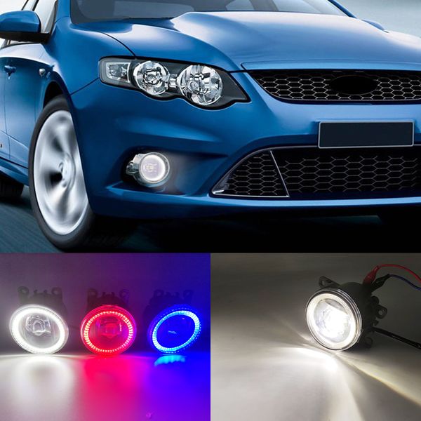 

2 functions auto led drl daytime running light car angel eyes fog lamp foglight for ford falcon 2014 2015 2016 2017