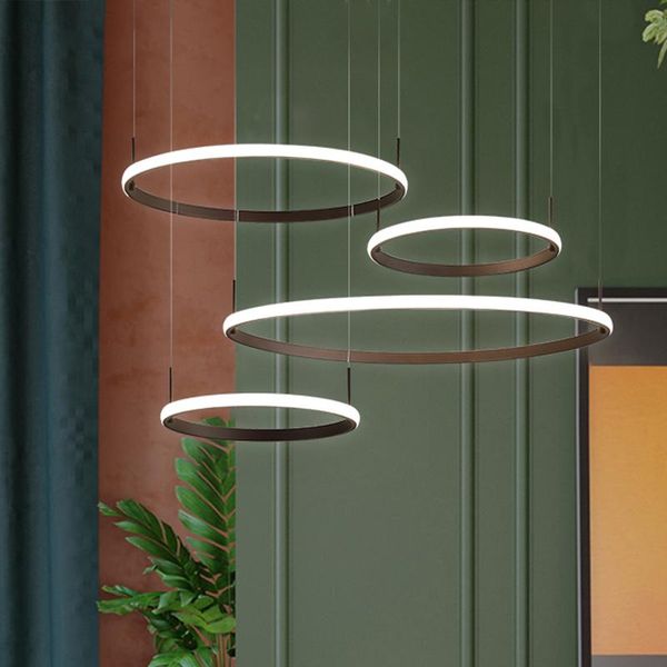 

modern square round metal led chandelier lighting dining room led pendant chandeliers lights living room hanging lamp fixtures