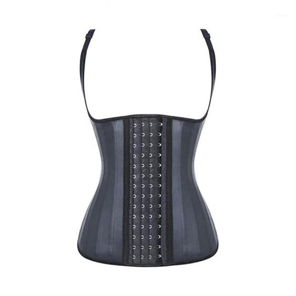 

bustiers & corsets burvogue latex waist corset women 25 steel boned cincher modeling strap trainer plus size, Black;white
