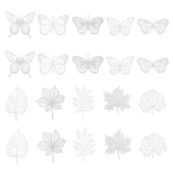 

other festive & party supplies 2 sets white lace paper butterflies leave scrapbook diy decorative
