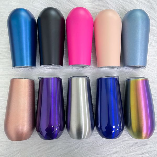

2021 new 6oz tumbler 50pcs/lot 7 styles wine glass champagne te stainless steel insulated rose gold cups wedding christmas gift khwu