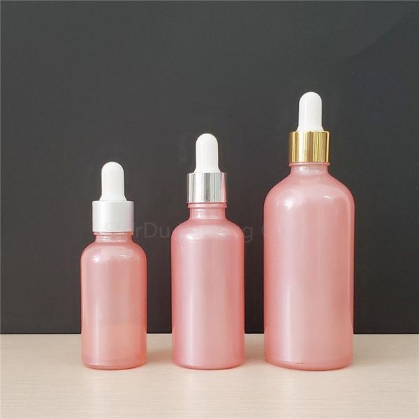 

storage bottles & jars 500pcs/lot 30ml 50ml 100ml glass dropper bottle, 30cc pink essential oil empty