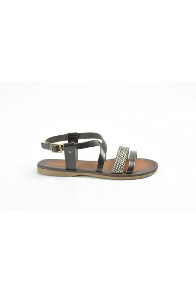 

sandals genuine leather women 's black