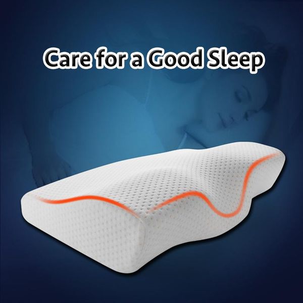

pillow memory foam bedding neck couple sleep leg knee bolster slow rebound butterfly shaped health cervical cushion