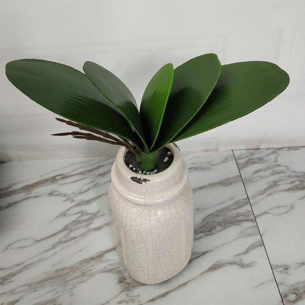 

decorative flowers & wreaths 1 branch artificial butterfly orchid leaf bush simulation grass home decoration green