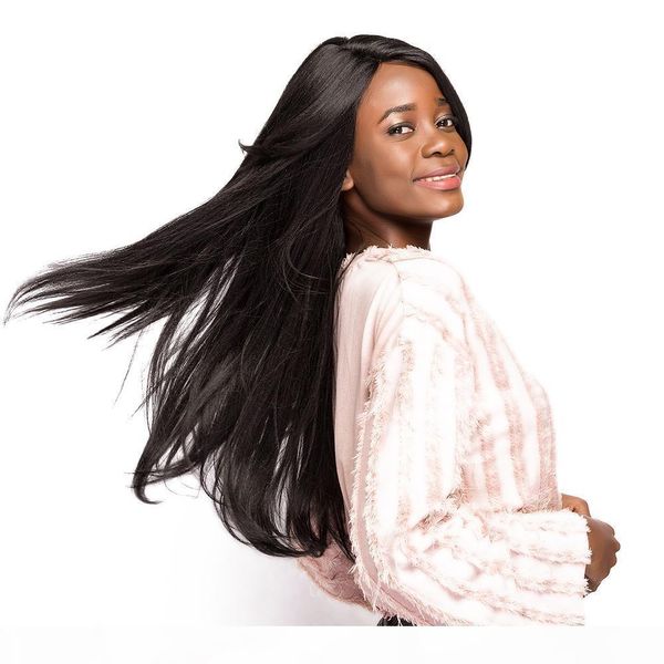 

malaysian virgin hair straight lace front wigs with baby hair full lace human hair wig natural hairline for women, Black;brown