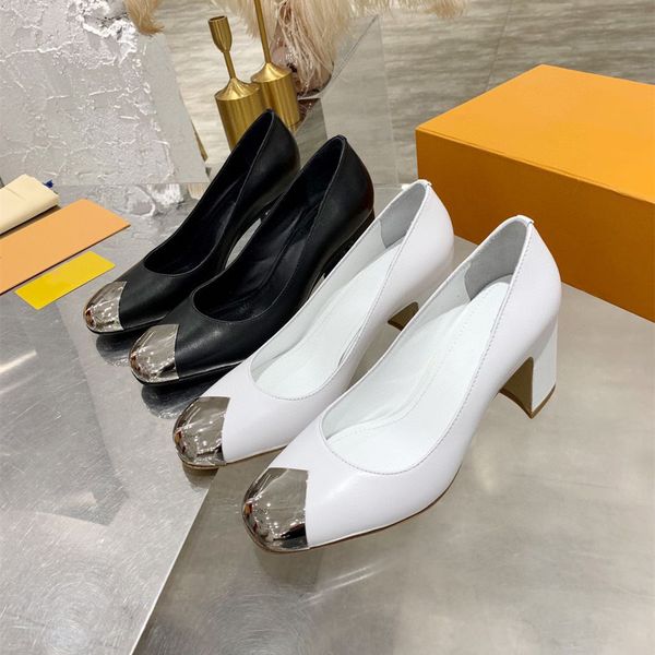 

lady dress shoes new thick high-heels shoe comfortable ankle buckle hollow metal heel pumps personality sandals, Black