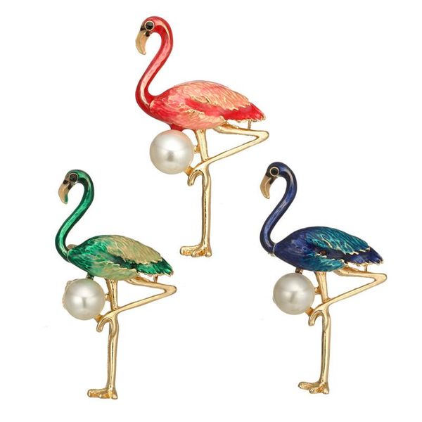 

pins, brooches flamingo brooch animal christmas women accessories, Gray
